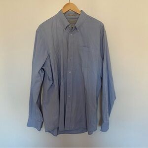 Nordstrom Men’s Traditional Fit Light Blue Dress Shirt, Size 18/38, 100% Cotton